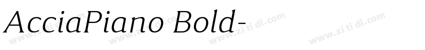 AcciaPiano Bold字体转换